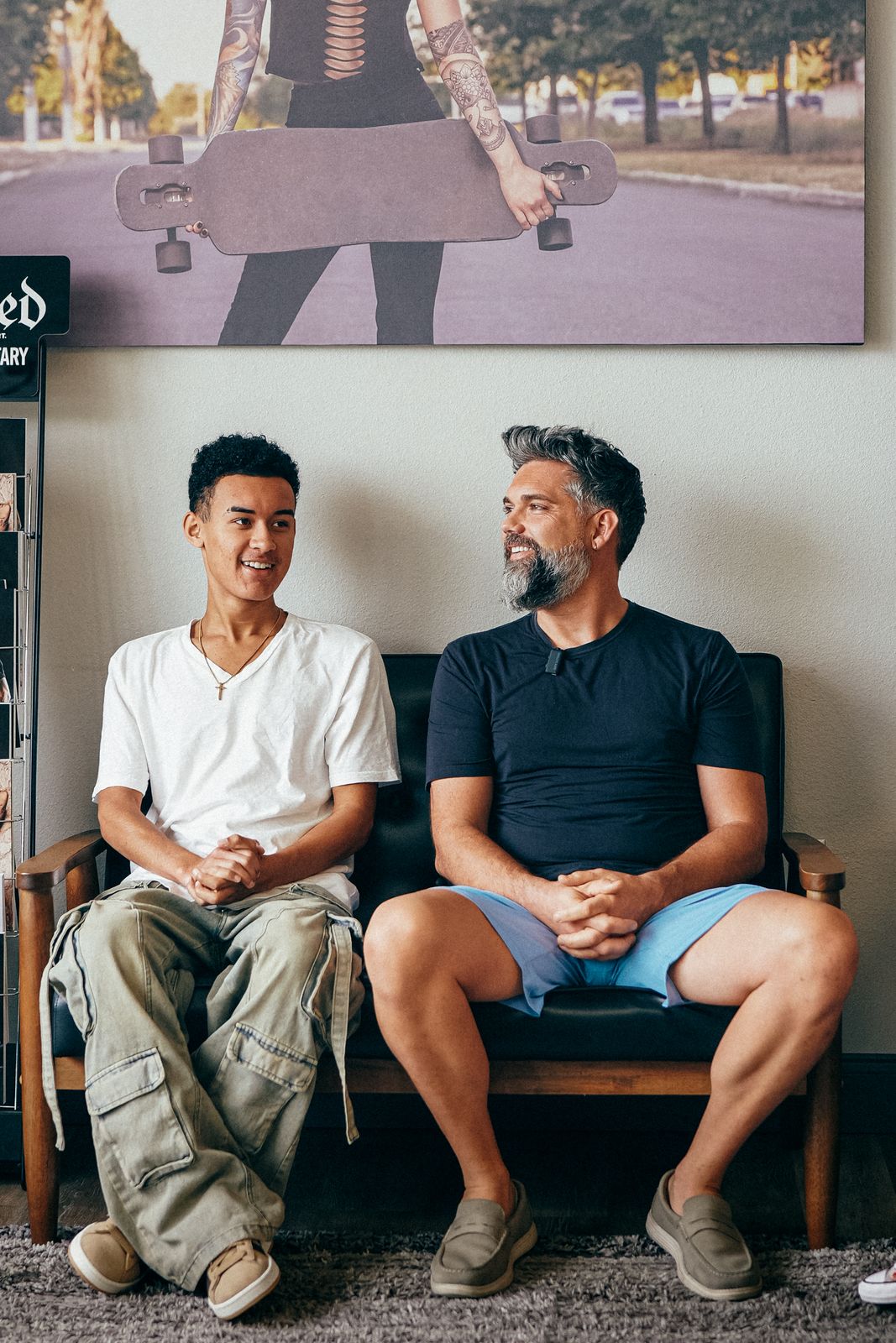 Clients waiting in a Fine Ink studio lounge