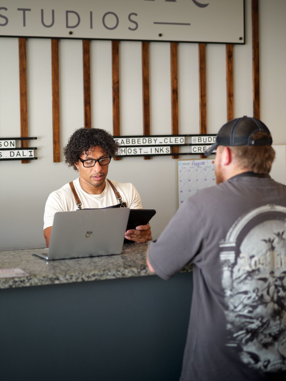 Front desk at Fine Ink Studios